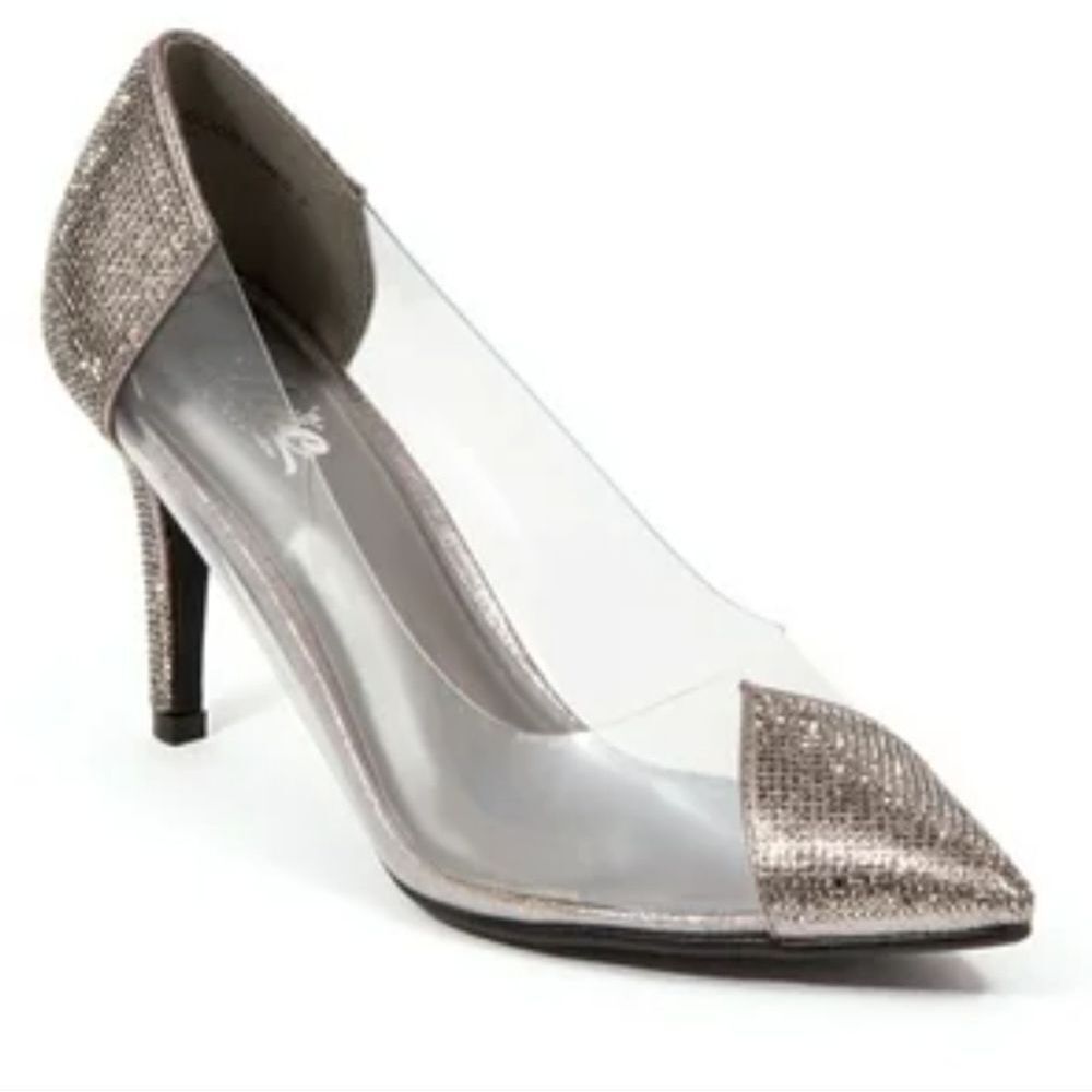 BRAND NEW CHIC By LADY COUTURE GOOD TIMES LUCITE PUMP WITH RHINESTONE TRIM G1